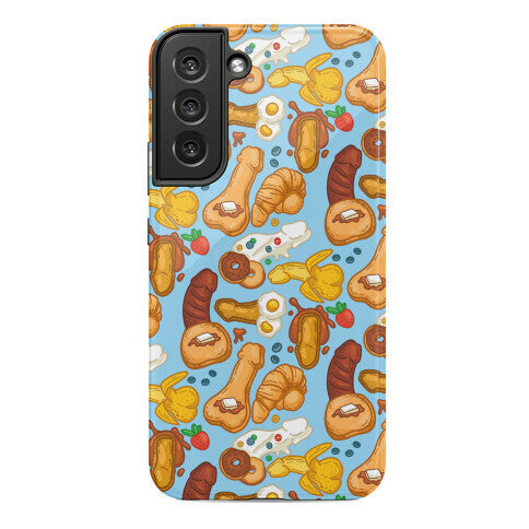 Phallic Breakfast Pattern Phone Case