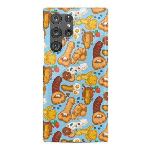 Phallic Breakfast Pattern Phone Case