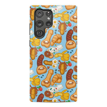 Phallic Breakfast Pattern Phone Case