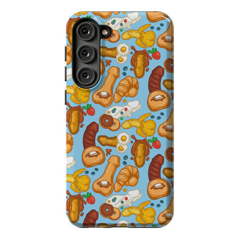 Phallic Breakfast Pattern Phone Case