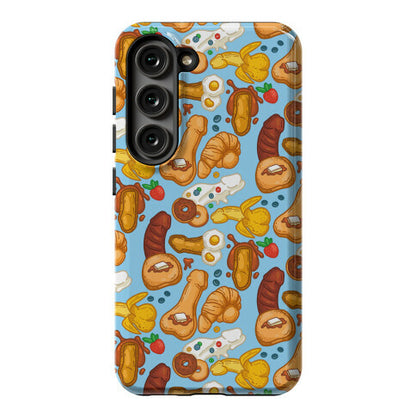 Phallic Breakfast Pattern Phone Case