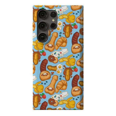 Phallic Breakfast Pattern Phone Case