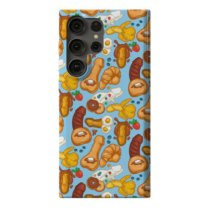 Phallic Breakfast Pattern Phone Case