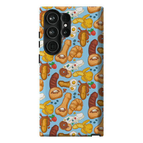 Phallic Breakfast Pattern Phone Case