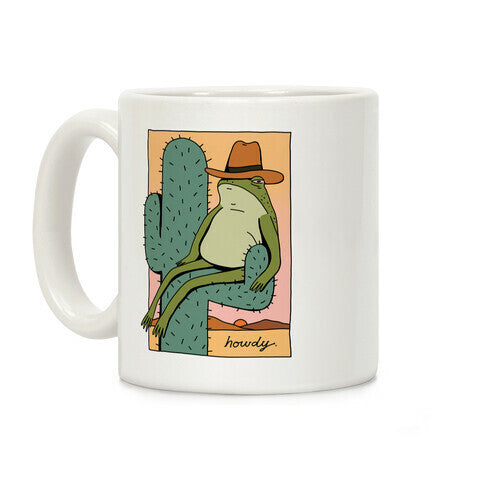 Howdy Frog Cowboy Coffee Mug
