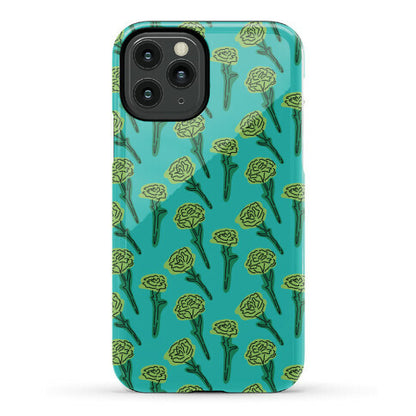 Green Carnation Pattern Phone Case