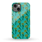 Green Carnation Pattern Phone Case