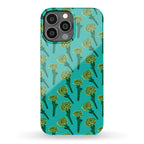 Green Carnation Pattern Phone Case