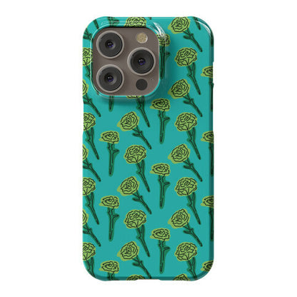 Green Carnation Pattern Phone Case