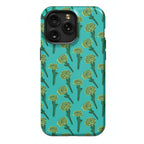 Green Carnation Pattern Phone Case