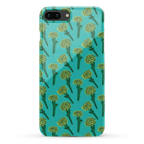 Green Carnation Pattern Phone Case
