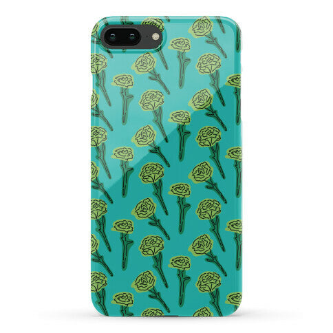Green Carnation Pattern Phone Case