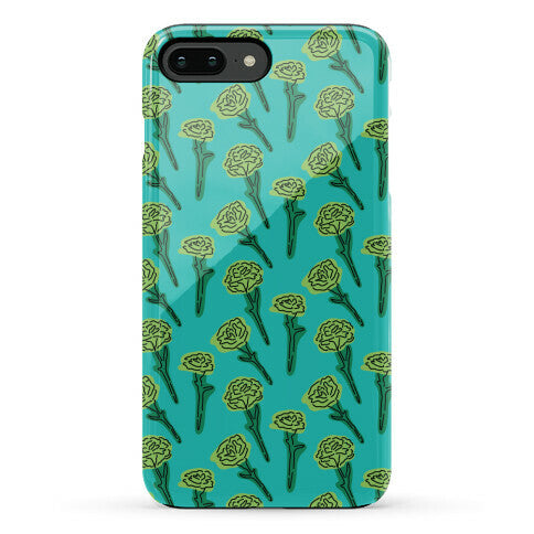 Green Carnation Pattern Phone Case