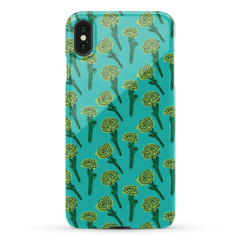 Green Carnation Pattern Phone Case