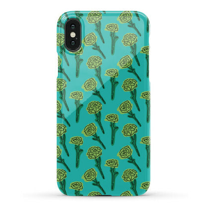 Green Carnation Pattern Phone Case