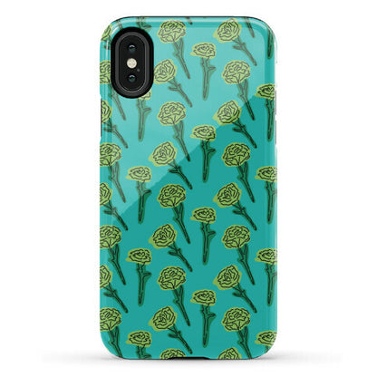 Green Carnation Pattern Phone Case