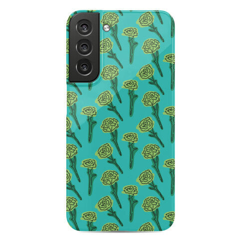 Green Carnation Pattern Phone Case