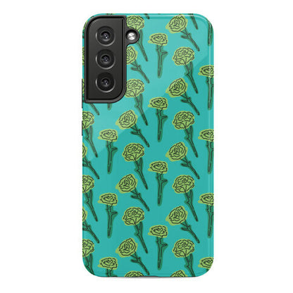 Green Carnation Pattern Phone Case