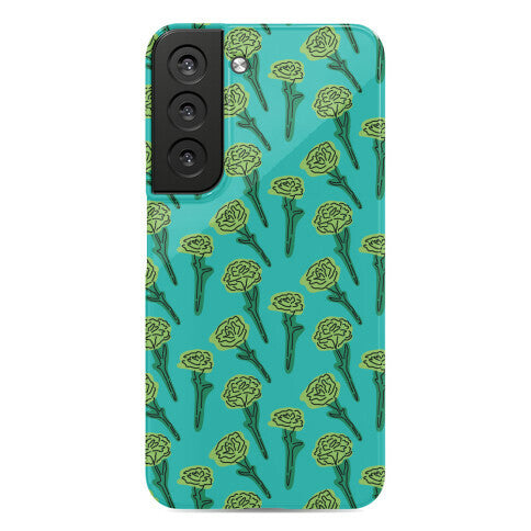 Green Carnation Pattern Phone Case