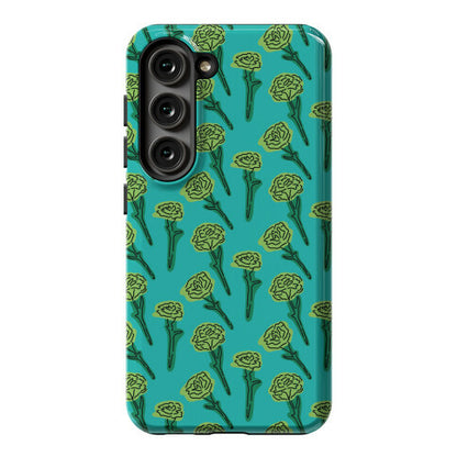 Green Carnation Pattern Phone Case