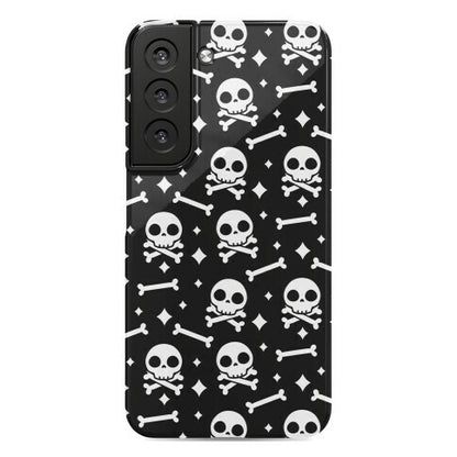 Cute Skull N' Bones Pattern (Black) Phone Case