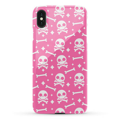 Cute Skull N' Bones Pattern (Pink) Phone Case