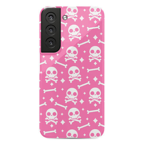 Cute Skull N' Bones Pattern (Pink) Phone Case