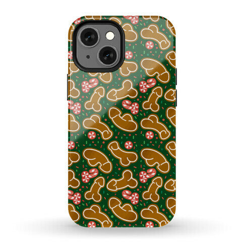 Gingerbread and Candy Cane Penises  Phone Case