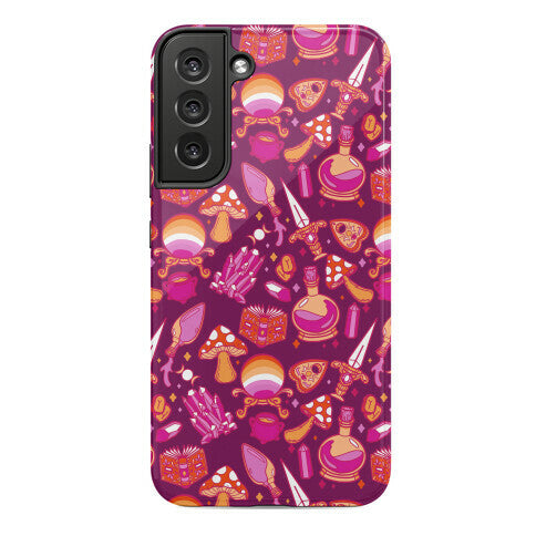 Lesbian Pride Witch Pattern Phone Case