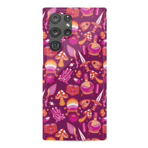 Lesbian Pride Witch Pattern Phone Case