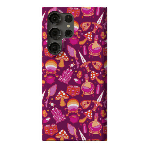 Lesbian Pride Witch Pattern Phone Case