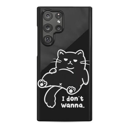 I Don't Wanna (black) Phone Case