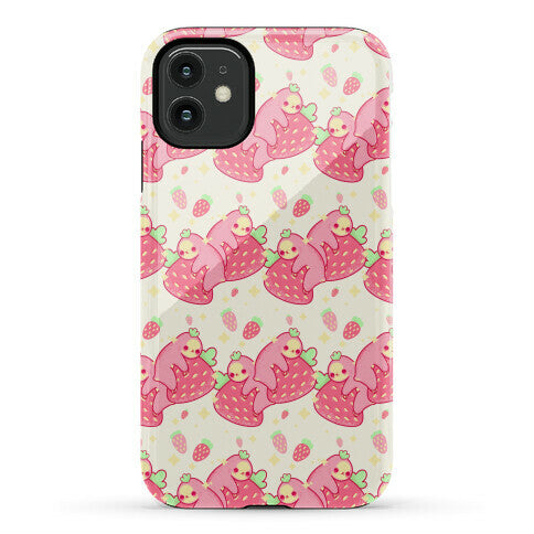 Strawberry Sloth Pattern Phone Case