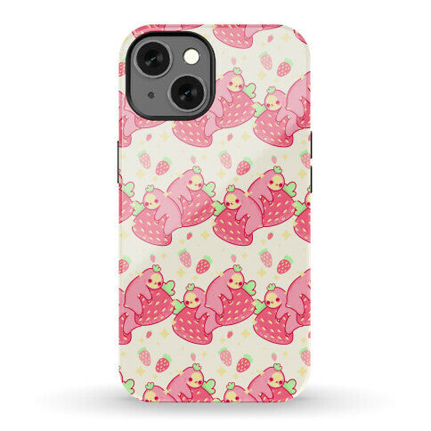 Strawberry Sloth Pattern Phone Case