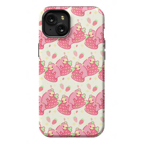 Strawberry Sloth Pattern Phone Case