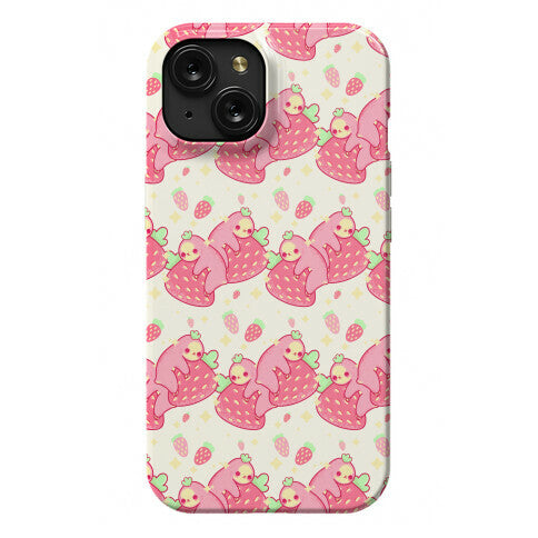 Strawberry Sloth Pattern Phone Case