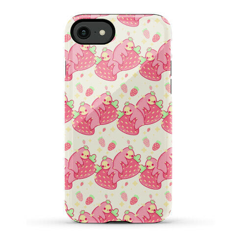 Strawberry Sloth Pattern Phone Case