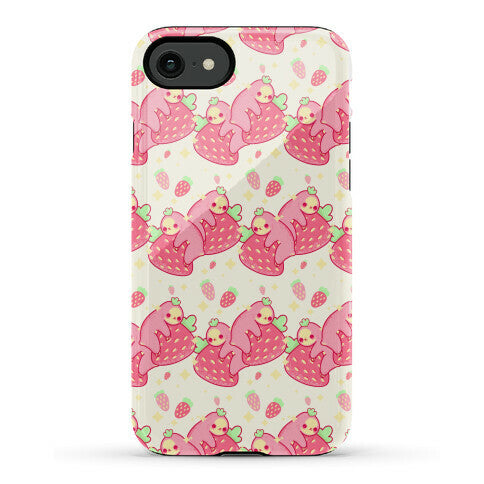 Strawberry Sloth Pattern Phone Case