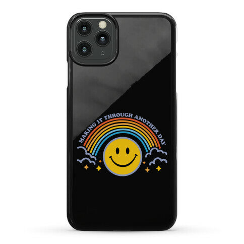 Making It Through Another Day Smiley Face Phone Case