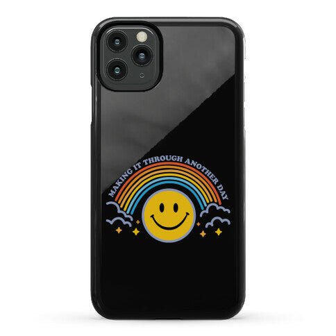 Making It Through Another Day Smiley Face Phone Case