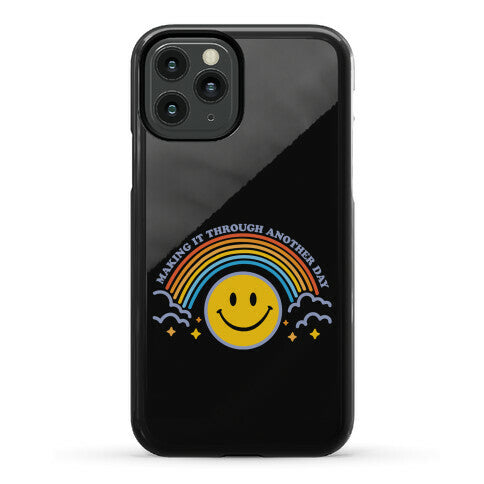 Making It Through Another Day Smiley Face Phone Case