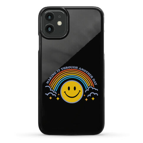 Making It Through Another Day Smiley Face Phone Case