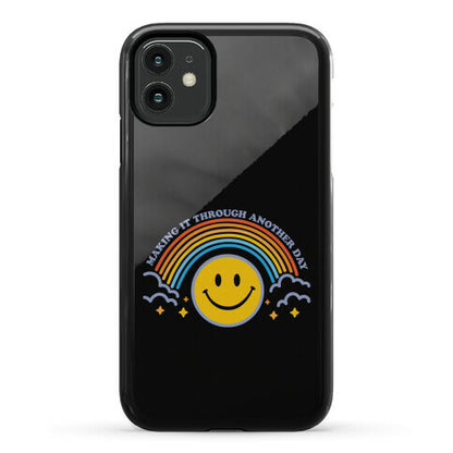 Making It Through Another Day Smiley Face Phone Case