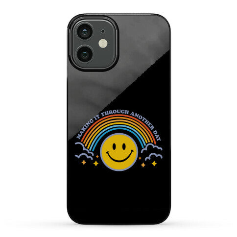 Making It Through Another Day Smiley Face Phone Case