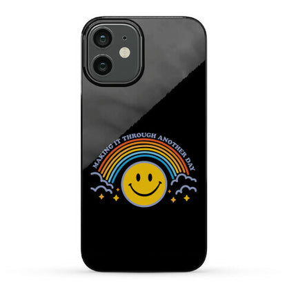 Making It Through Another Day Smiley Face Phone Case