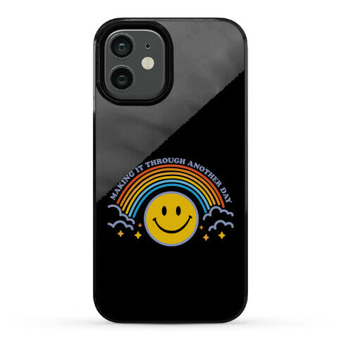 Making It Through Another Day Smiley Face Phone Case