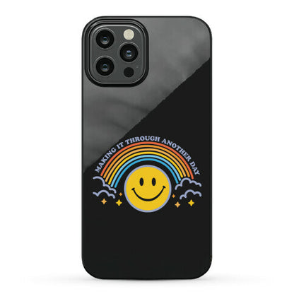 Making It Through Another Day Smiley Face Phone Case