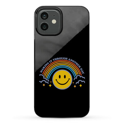 Making It Through Another Day Smiley Face Phone Case