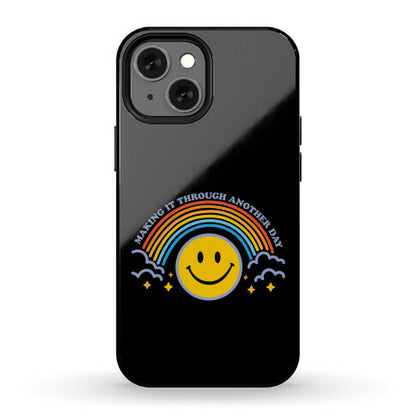 Making It Through Another Day Smiley Face Phone Case