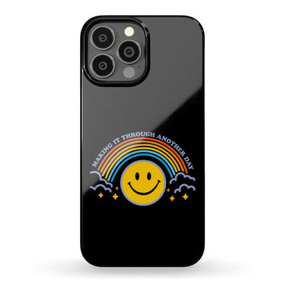 Making It Through Another Day Smiley Face Phone Case